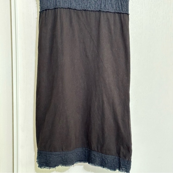 Vintage Y2K Billabong Summer Black Babydoll Midi Dress Cotton Linen Size Large - Picture 6 of 12